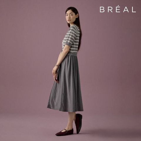 브리엘 버튼 스트라이프 원피스 2종[런칭 가격 79,900원]