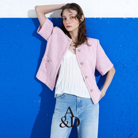 [AnD] 에이앤디 26SS 글리터 썸머 트위드 재킷 1종