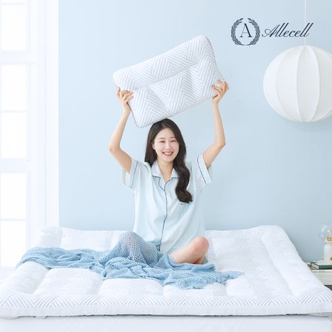 SK 에어쿨링 7중구조 냉감토퍼 1+1세트+냉감베개