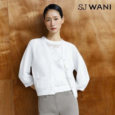 SJ와니 26SS 크로셰 하프 니트 가디건 1종