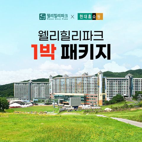 [1박 4인] 웰리힐리파크 워터파크 숙박권 패키지 (5월 구명조끼 무료)
