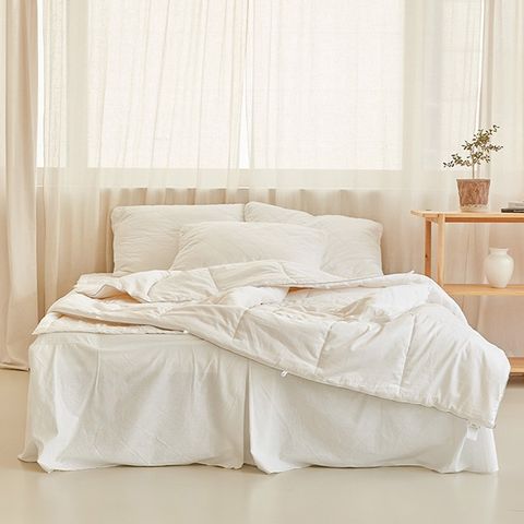 [퀸+세탁망] 라뽐므 호주산100 양모 순면60수 워셔블 이불