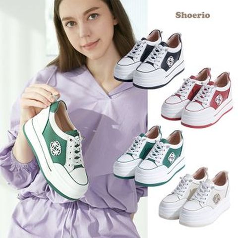 슈리오소가죽컬러라인플랫폼스니커즈