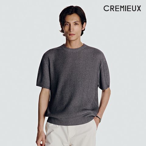 26SS 워셔블 린넨 블렌드 크루넥 니트