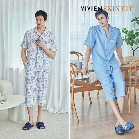 [선물포장]프리미엄 여름 파자마 상하의 2세트(남성용)