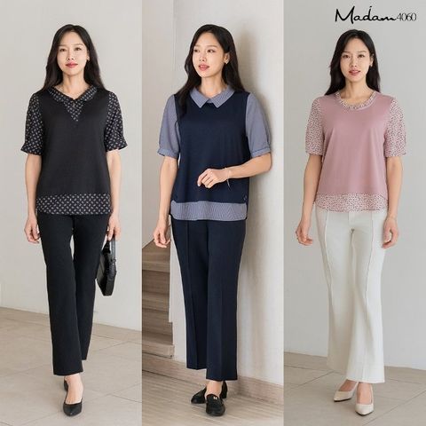 26SS 마담4060 썸머 레이어드 블라우스 3종
