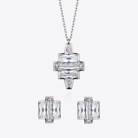 샤를레 쁘띠 귀걸이&목걸이 세트 (925 Silver)