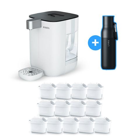 브리타 큐브 온도맞춤형 온정수기 4L 화이트+라임스케일 엑스퍼트 필터 13개+라크블랙(사은품)