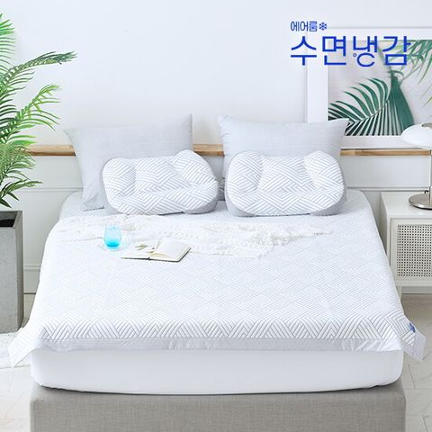 ☆방송에서만 풀세트☆[Q]냉감패드2장+냉감베개2개+냉감베개커버2장+냉감이불1장