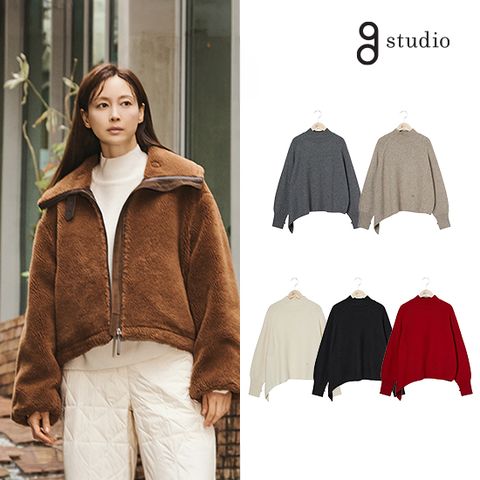 [최초가 129,000원] [아이보리ONLY] 25FW 캐시미어 울실크 블렌드 드레이프 니트