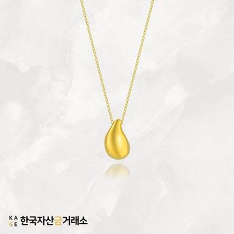 [한국자산금거래소]KAGE 24K 순금 물방울 목걸이