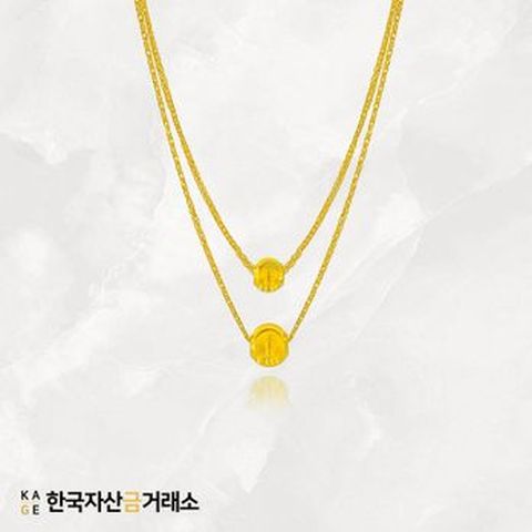 [한국자산금거래소]KAGE 24K 순금 트리플 볼 목걸이