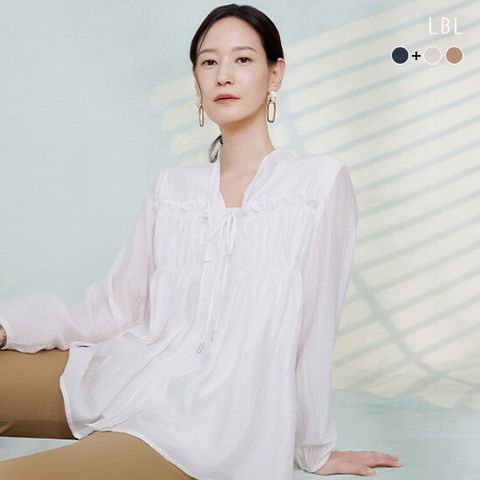 (런칭가 69,900원)26SS SHEER 프릴 블라우스 2종