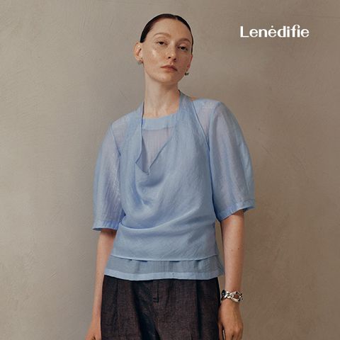 26S/S 홀터넥 레이어드 블라우스