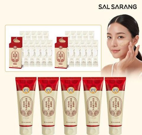[SNS대란템] 살사랑 라이스 밸런스 팩클렌저 본품5개+여행용 20매 스페셜 구성