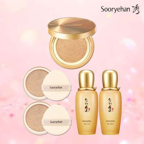 수려한 발효 효윤 럭셔리 앰플 커버 쿠션 본품+리필X2+화윤 2종(스킨+에멀전)