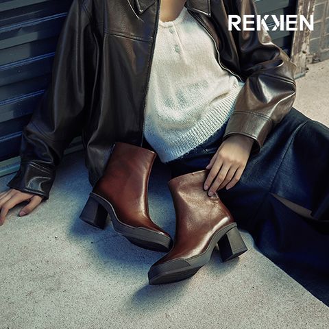 [최초가189,000원]렉켄 24FW 램스킨 플랫폼 부츠