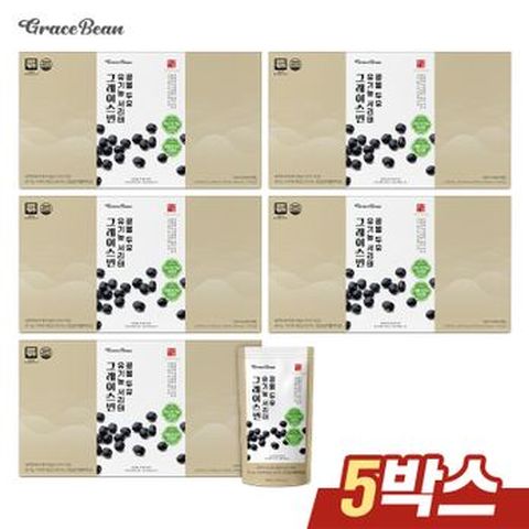 그레이스빈 유기농 서리태 콩물 두유 5박스(총 75포)