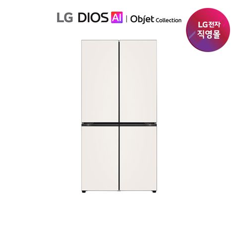 LG 디오스 AI 오브제 글라스 4도어 냉장고 1등급  H876GBB011 H876GGA011
