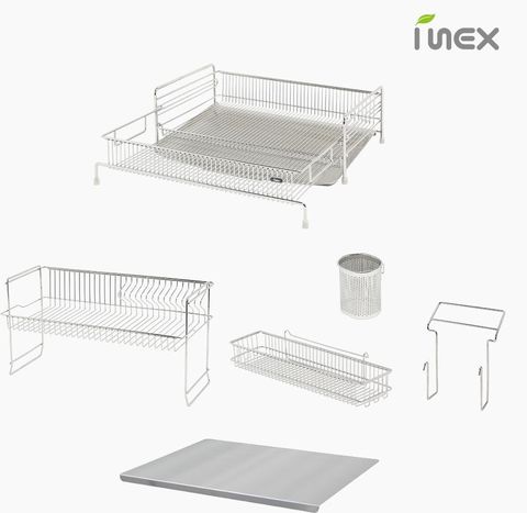 클린엣지 점보플러스 3단 식기건조대 풀세트