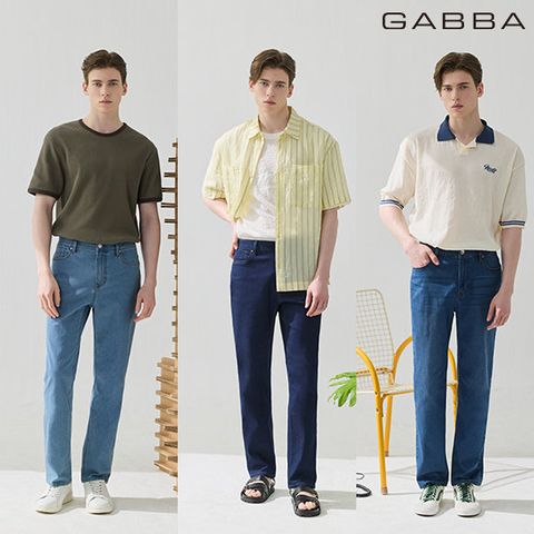 가바 GABBA 26SS 최신상 남성 에어홀 쿨 라이크라 썸머 데님 3종
