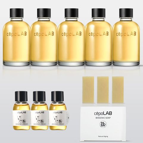 [세리포리아]세포랩 바이오제닉 에센스 기프트 패키지 (155ml x 5개 + 30ml x 3개 + 솝 100g  x 3개) )