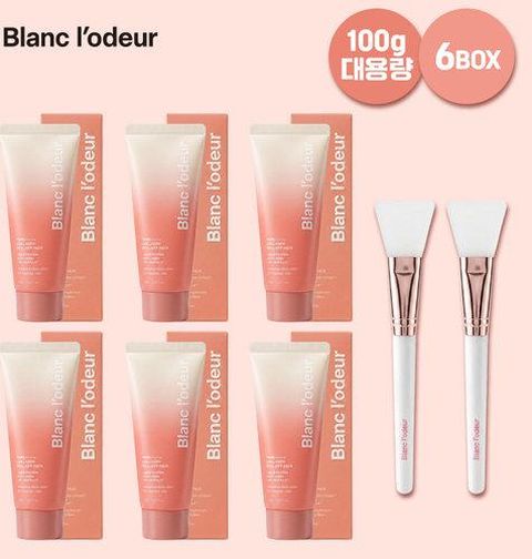 [탄력광채팩]블랑로더 뮤실라 크림 마스크팩 매니아  패키지 (100g X 6ea + 실리콘브러쉬 X  2ea)