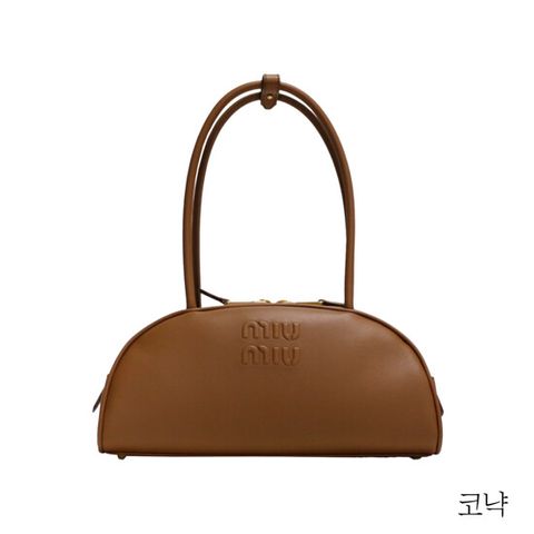 미우미우 하프문 보 백 미디움 코냑(5BB193)