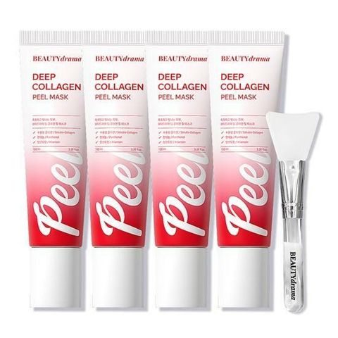 [카드 5%할인]방송에서만] 뷰티드라마 딥콜라겐 필마스크 100ml*4통 + 스파츌러