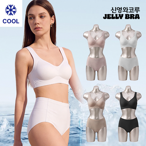 젤리브라 핫썸머 최신상 메쉬 리프팅핏 브라팬티 4세트