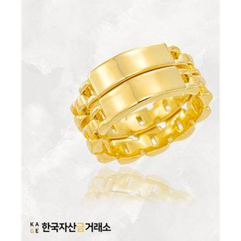한국자산금거래소 KAGE18K 골드바 로얄 체인 쌍지