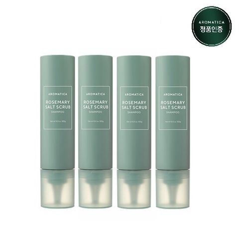 로즈마리 솔트 스케일링 샴푸 기본패키지 (샴푸 300g * 4통)