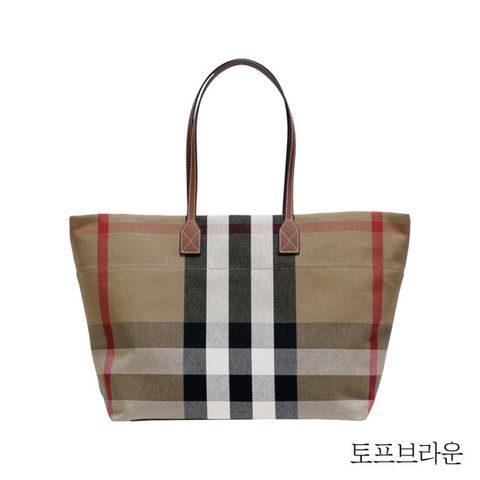 버버리 런던 체크 미디엄 토트백