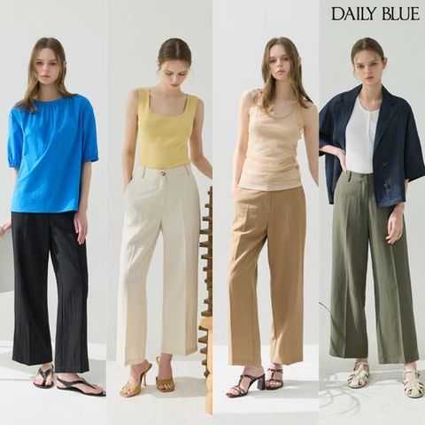 [롯데카드5%할인]26SS 최신상! 데일리블루 린넨 블랜디드 팬츠 3종