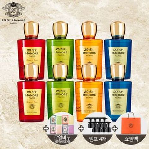 뱅네프 생토노레 네또양 드 마린 바디워시 280mlX8+펌프X4+뱅네프 생토노레 사봉 파퓨메 로얄 비누 135gX2(랜덤)+쇼핑백