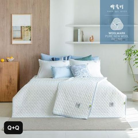(Q+Q)박술녀 호주산 100%양모 청연(스프레드X2+베개커버X2)