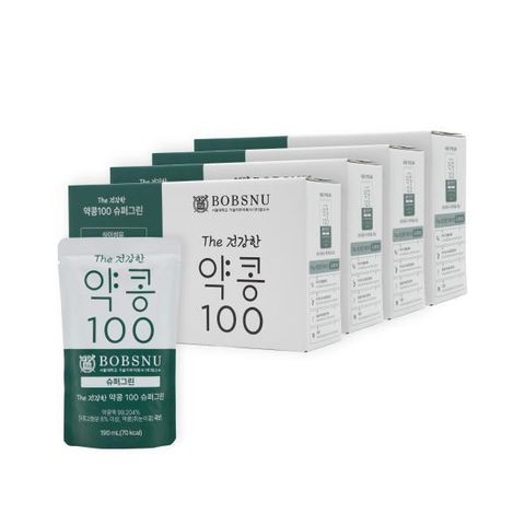 [유리네]The 건강한 약콩100 슈퍼그린 콩물두유 190ml x 15팩 x 4박스(60팩)