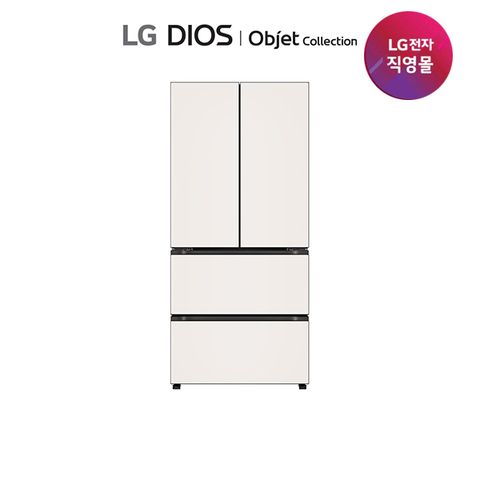 LG Fit & Max 오브제 김치톡톡 글라스 4도어 480L 김치냉장고 Z484GBB123S