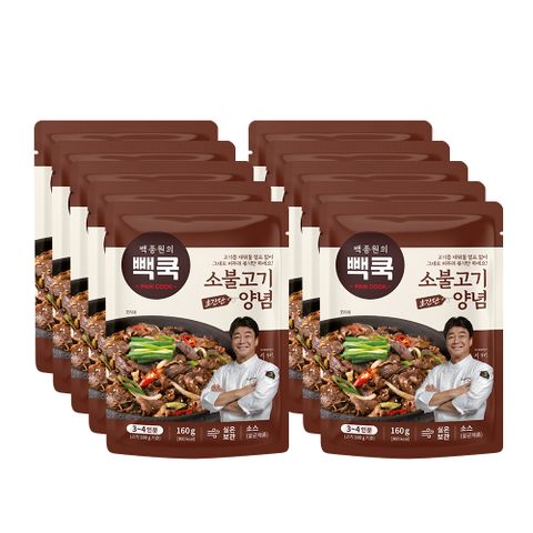 [빽쿡]의 소불고기양념 160g x 10팩