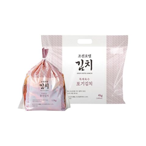 조선호텔 특제육수 포기김치4kg+총각김치1.5kg