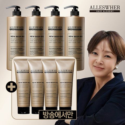 [방송에서만 4통더] 탈모기능성 ! 알레스버 독일 맥주효모 샴푸 8통찬스