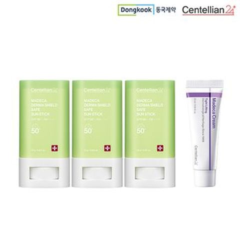 동국제약 더마쉴드 선스틱X3EA+마데카크림15mlX1EA