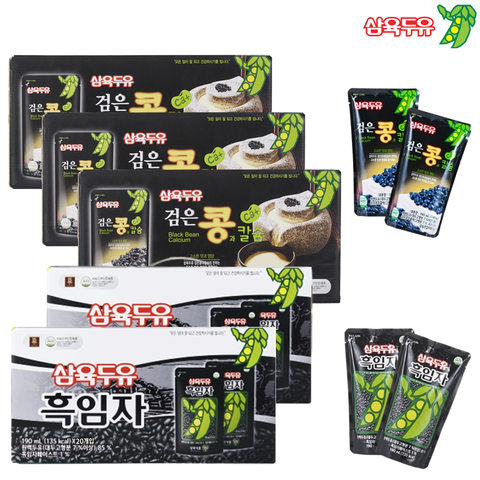 삼육두유 검은콩과 칼슘 60팩 + 흑임자 40팩