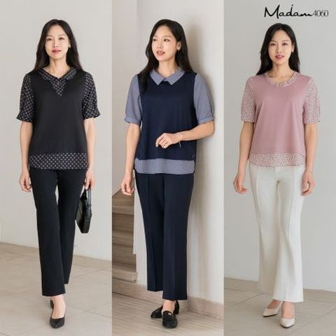 [마담4060] 러블레이어드블라우스3종
