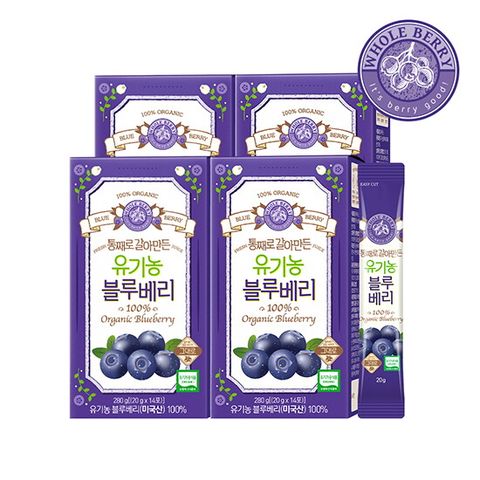 [4박스]홀베리 유기농 블루베리 20gx14포x4박스
