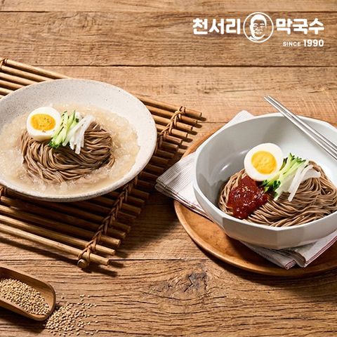 [여주맛집] 천서리막국수 총 14팩 (메밀면 14팩 + 동치미육수 7팩 + 비법양념장 7팩 + 겨자소스)