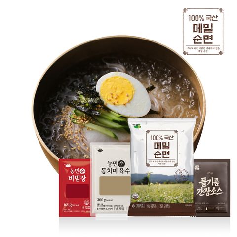 [방송에서만]김영근 명인 제주 메밀 순면 15인분(면15팩+동치미육수 6팩+비빔장 7팩+들기름소스 2개)
