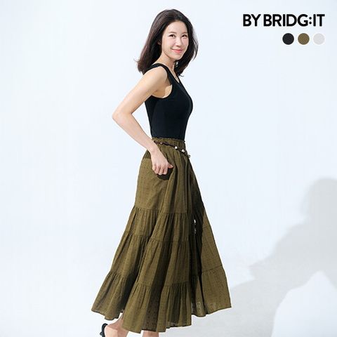 ○ 26SS 아사 코튼100 티어드 스커트