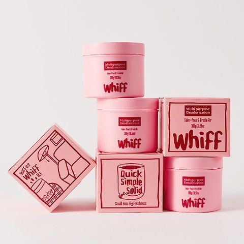 탈취제 WHIFF 고체 실내탈취제 초강력 냄새 제거 핑크 체리밤향 300g 3개