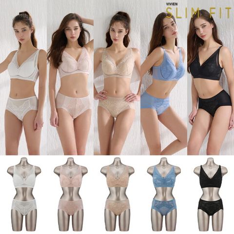 비비안 SLIMFIT NEW 아쿠아큐브 브라팬티 5세트